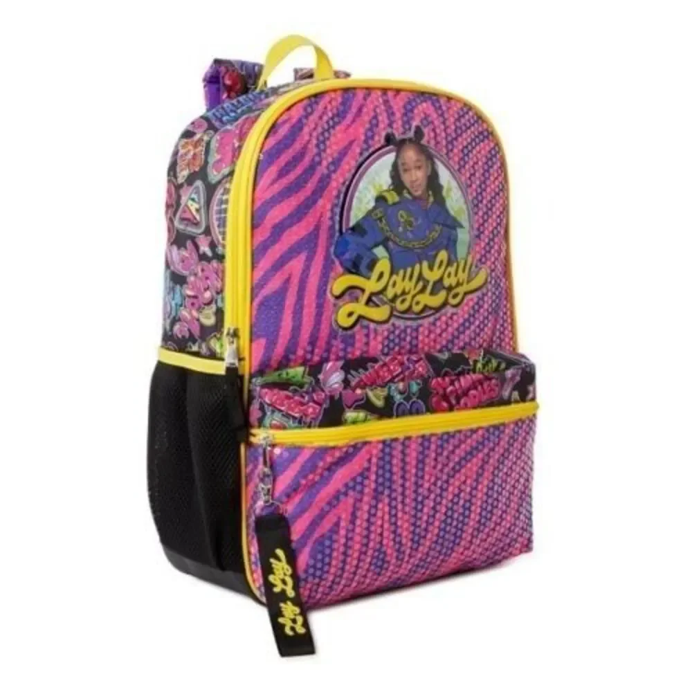Nickelodeon That Girl Lay Lay Printed Backpack & Lunch Bag Set Purple Pink NWT